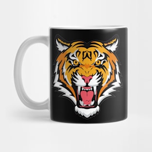 Fierce Tiger Face Roaring Design Mug